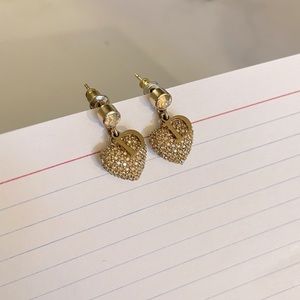 Dior Crystal Heart Earrnings